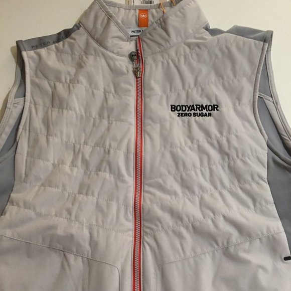 Peter Millar Crown Full Zip Mens Gray Quilted Vest Jacket Large $200 - Picture 2 of 9